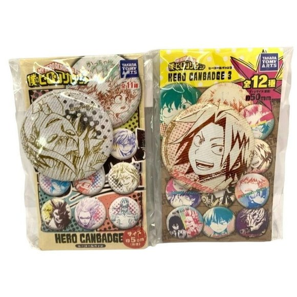 My Hero Academia Anime Can Badge‎ Set of 2 Denki Kaminari - Picture 1 of 1
